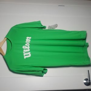 Wilson XL Green White Men’s UWII Script Tech Tee Athletic NWT